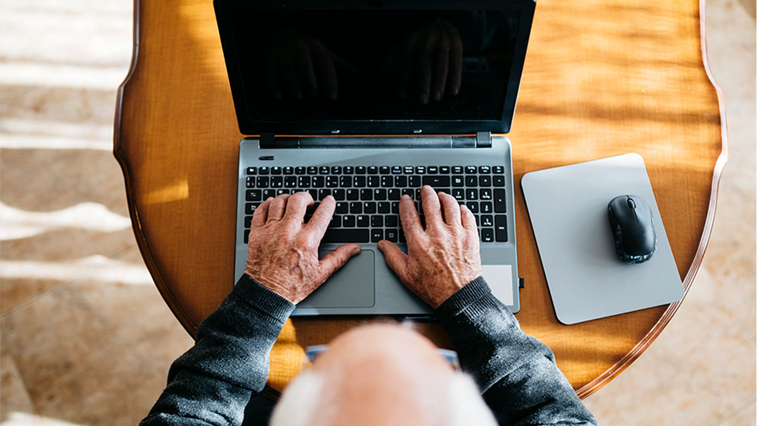 person using a laptop